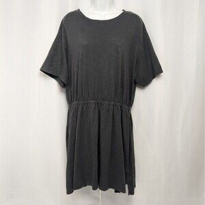 Old Navy Women’s T-Shirt Dress Size XL Waist-Defined Mini Gray Short Sleeve